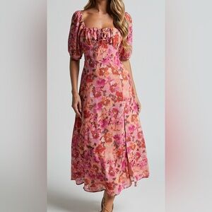Showpo Pink and Red Floral Dress